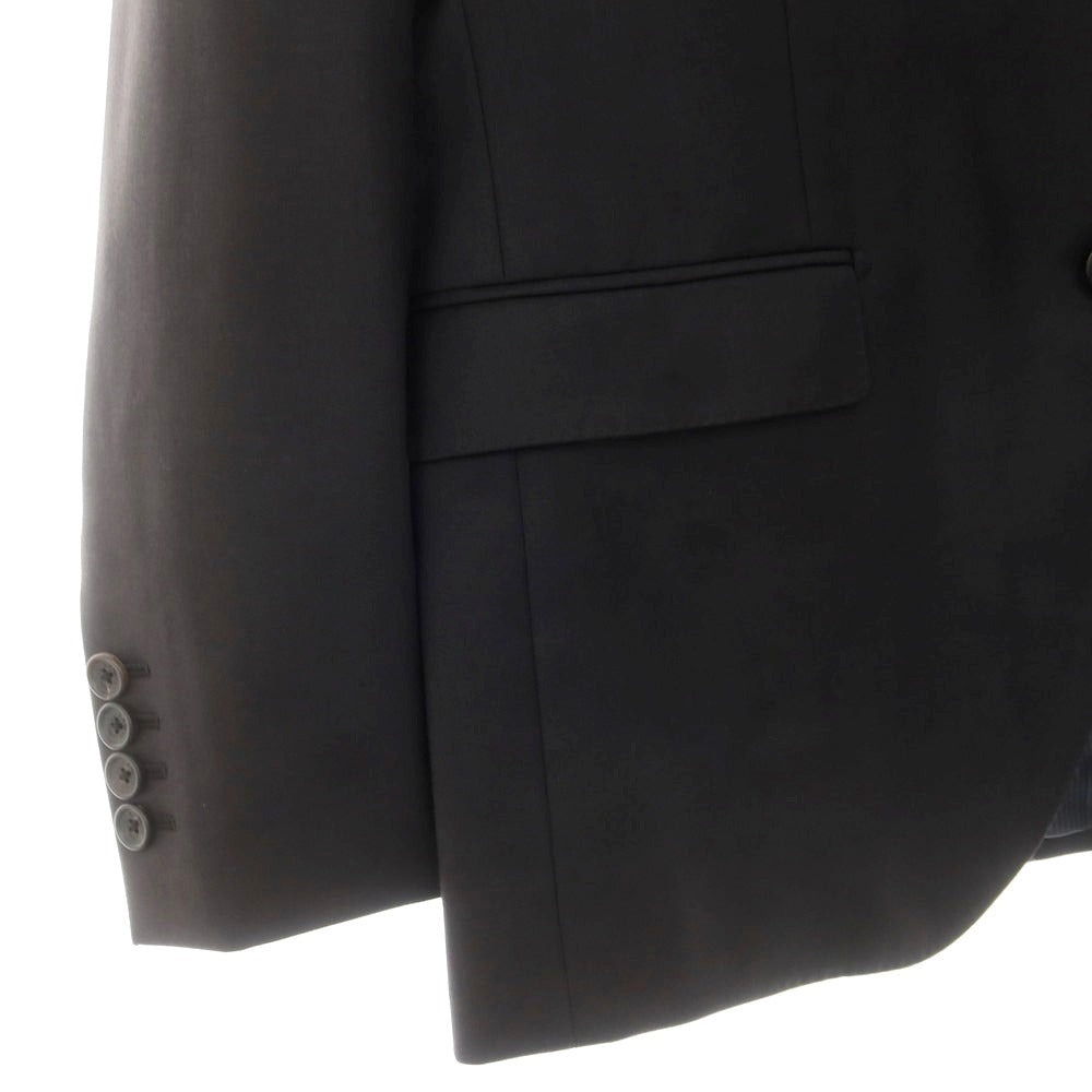 【中古】ランバンオンブルー LANVIN en Bleu ウール スリーピース 2つボタンスーツ ブラック【 48 】【 状態ランクB 】【 メンズ 】