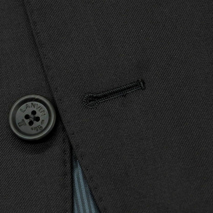 【中古】ランバンオンブルー LANVIN en Bleu ウール スリーピース 2つボタンスーツ ブラック【 48 】【 状態ランクB 】【 メンズ 】