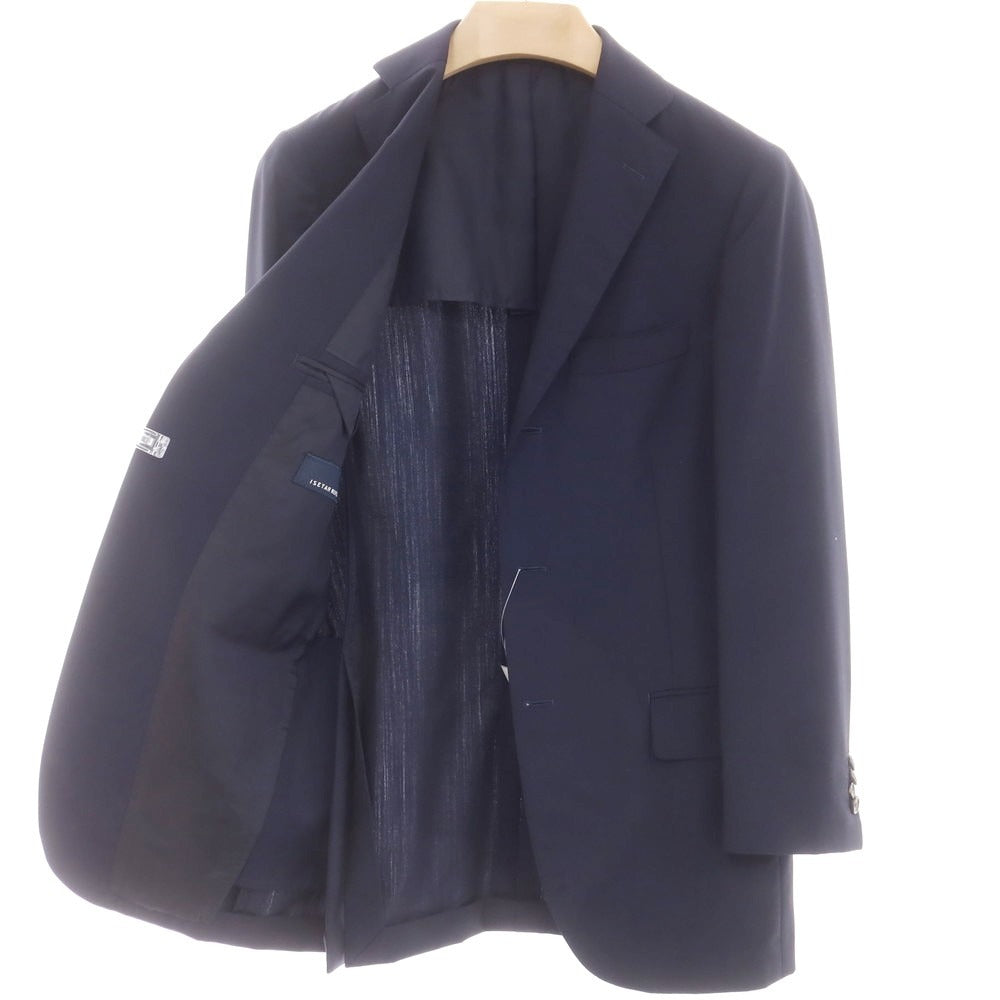 【中古】イセタンメンズ ISETAN MENS ウール 3つボタンスーツ ネイビー【サイズ46】【 状態ランクB 】【 メンズ 】[EPD]