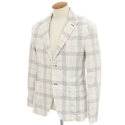 [Used] CIRCOLO 1901 Cotton Jersey Check Jacket Light Gray [46] [Condition Rank B] [Men&