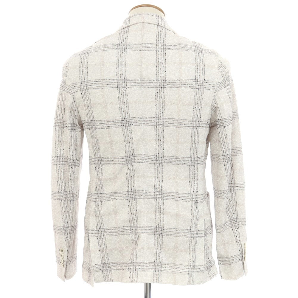 [Used] CIRCOLO 1901 Cotton Jersey Check Jacket Light Gray [46] [Condition Rank B] [Men&