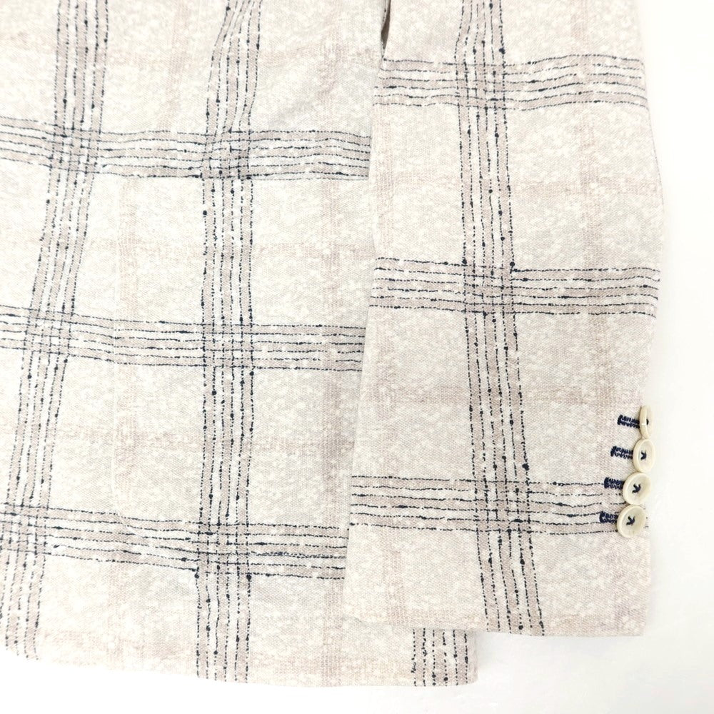 [Used] CIRCOLO 1901 Cotton Jersey Check Jacket Light Gray [46] [Condition Rank B] [Men&