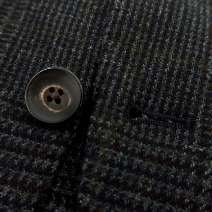 【中古】ラルディーニ LARDINI ウールポリエステル チェック テーラードジャケット ダークグレーxボルドー系【 44 】【 状態ランクB 】【 メンズ 】