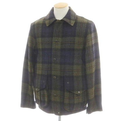 【中古】ポロ ラルフローレン Polo Ralph Lauren ウール チェック フィールドジャケット グリーンxネイビー【 S 】【 状態ランクB 】【 メンズ 】