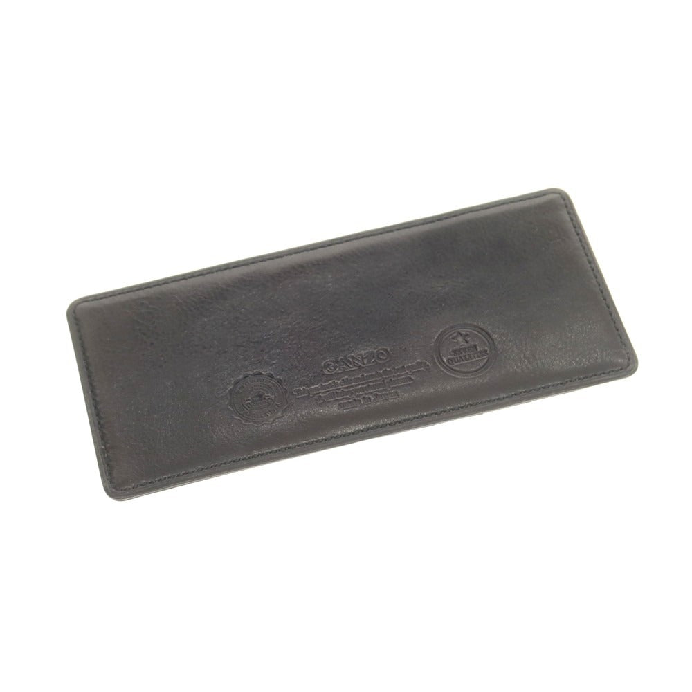 【中古】ガンゾ GANZO レザー カードケース ブラック【 状態ランクB 】【 メンズ 】[EPD]