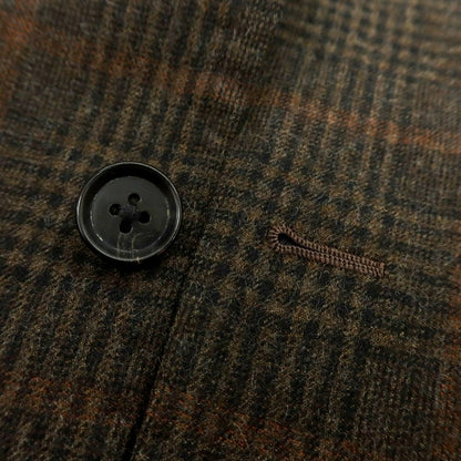 【中古】リングヂャケット RING JACKET ウール チェック テーラードジャケット ダークブラウンxブラック【 表記なし（S位） 】【 状態ランクC 】【 メンズ 】