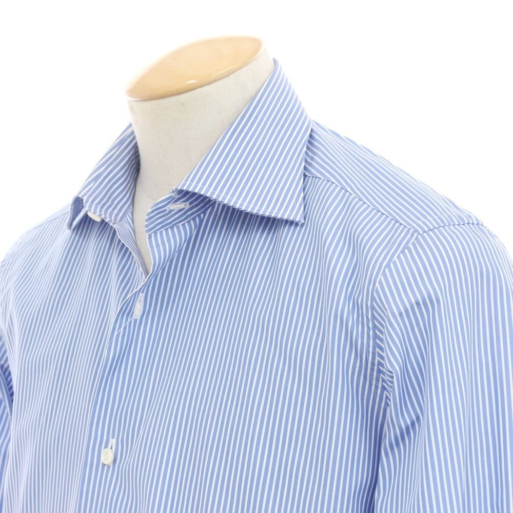 【中古】フライ FRAY コットン ストライプ ドレスシャツ ブルーxホワイト【 38 】【 状態ランクD 】【 メンズ 】