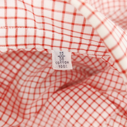 [Used] Frye Cotton Check Dress Shirt White x Red [38] [Condition Rank C] [Men&