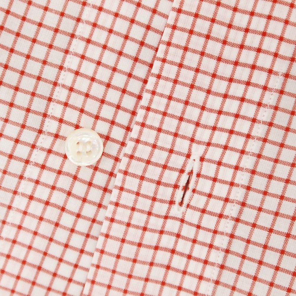 [Used] Frye Cotton Check Dress Shirt White x Red [38] [Condition Rank C] [Men&
