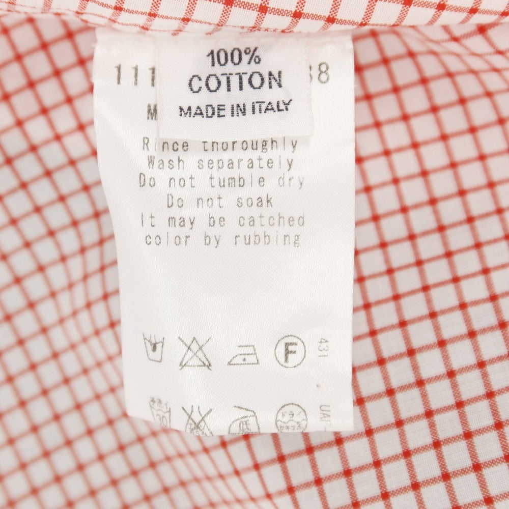 [Used] Frye Cotton Check Dress Shirt White x Red [38] [Condition Rank C] [Men&