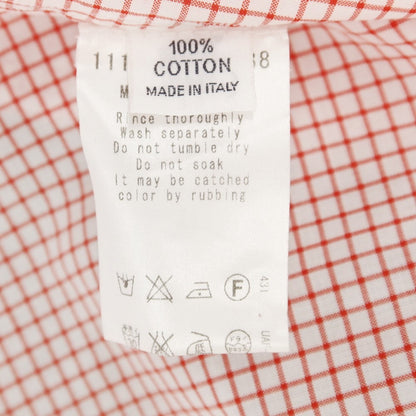[Used] Frye Cotton Check Dress Shirt White x Red [38] [Condition Rank C] [Men&