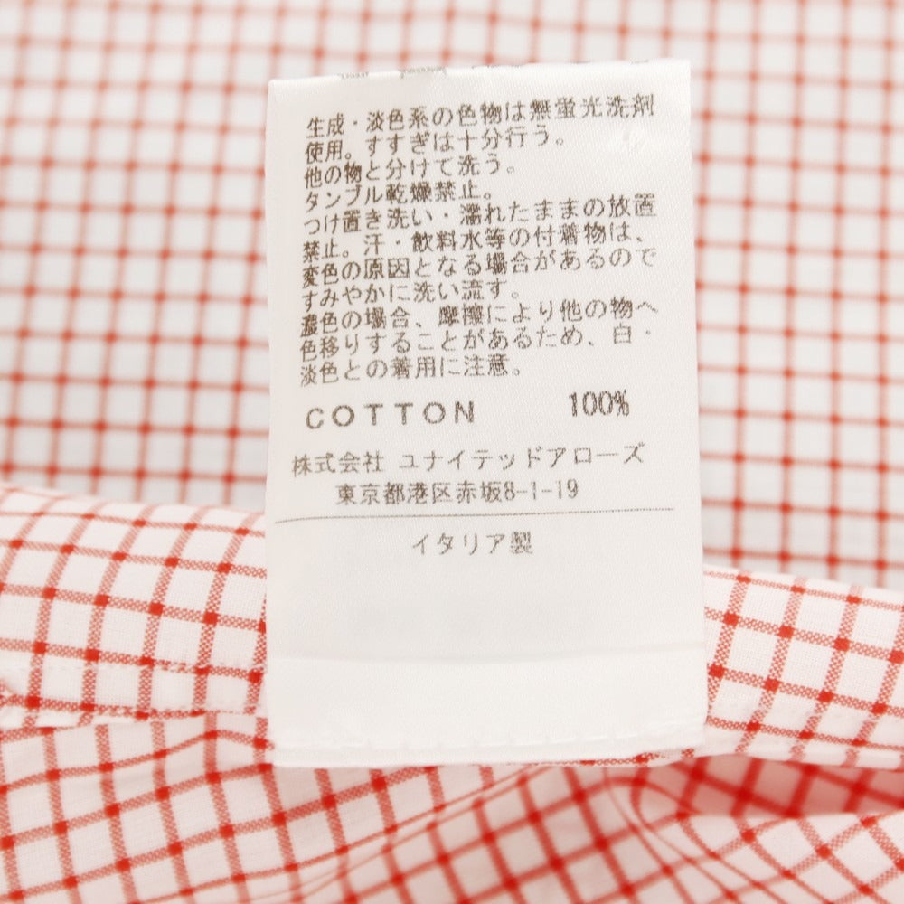 [Used] Frye Cotton Check Dress Shirt White x Red [38] [Condition Rank C] [Men&