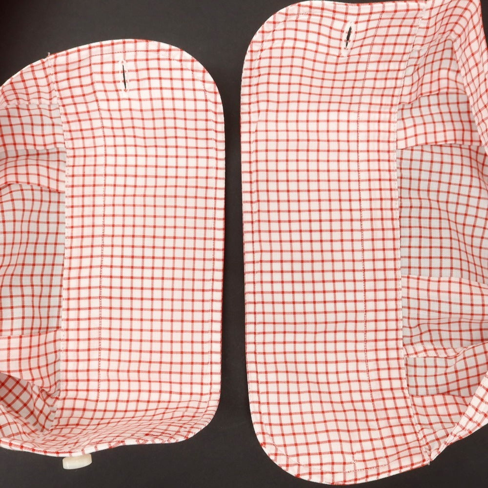 [Used] Frye Cotton Check Dress Shirt White x Red [38] [Condition Rank C] [Men&