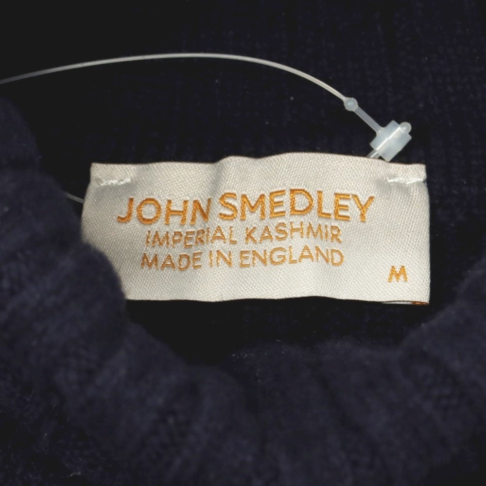 【中古】ジョンスメドレー JOHN SMEDLEY ミドルゲージ ウールカシミヤ タートルネック プルオーバーニット ネイビー【 M 】【 状態ランクB 】【 メンズ 】