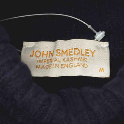 【中古】ジョンスメドレー JOHN SMEDLEY ミドルゲージ ウールカシミヤ タートルネック プルオーバーニット ネイビー【 M 】【 状態ランクB 】【 メンズ 】
