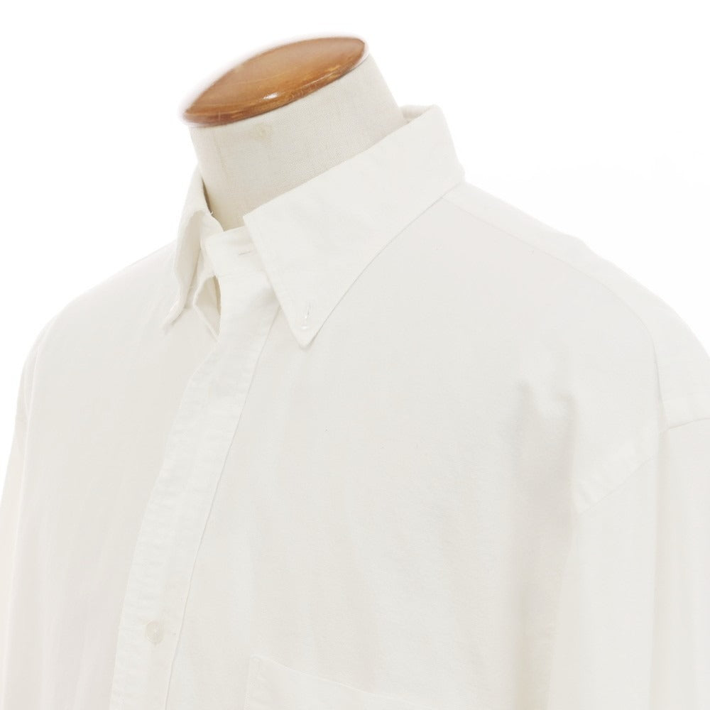 [Used] COMOLI Oxford Cotton Wide BD Shirt White [2] [Condition Rank C] [Men&