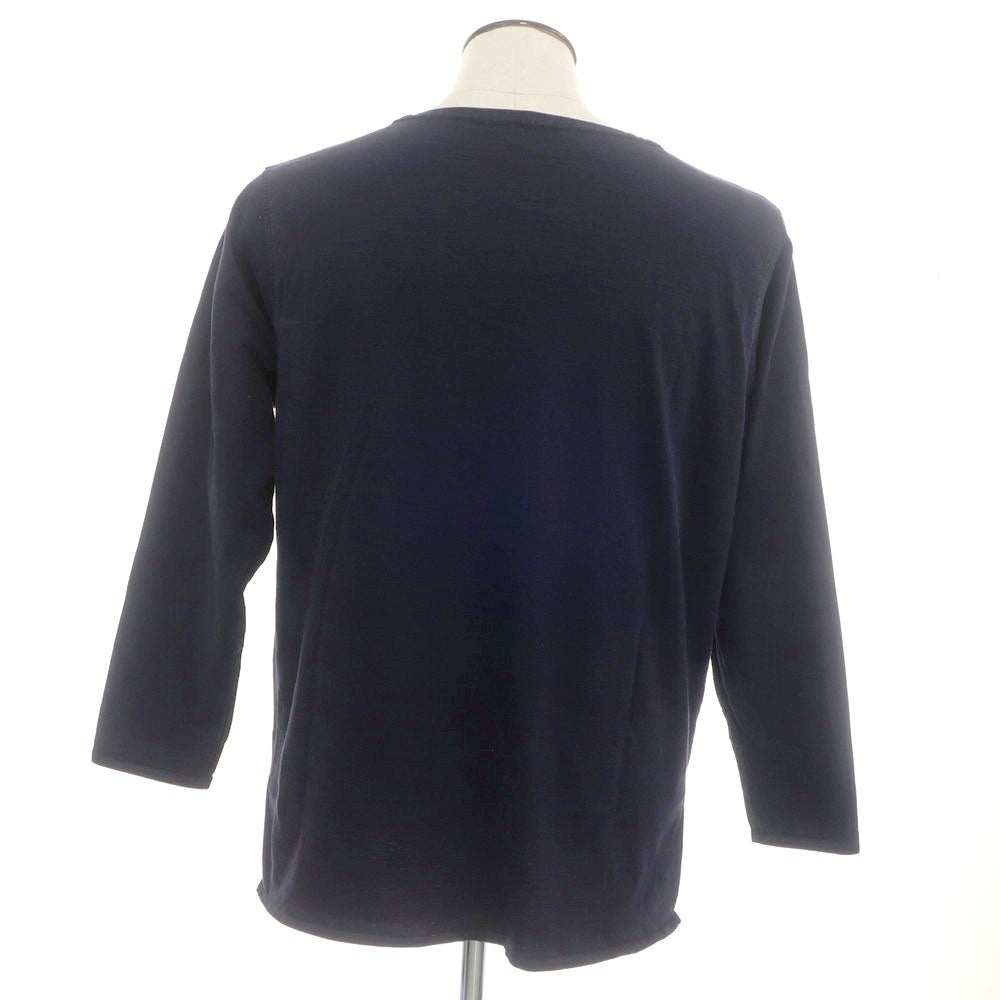 【中古】コモリ COMOLI コットン ボートネック ポケット 長袖Ｔシャツ ネイビー【 3 】【 状態ランクC 】【 メンズ 】