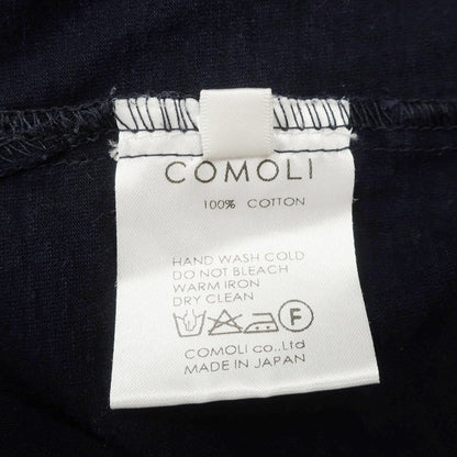 【中古】コモリ COMOLI コットン ボートネック ポケット 長袖Ｔシャツ ネイビー【 3 】【 状態ランクC 】【 メンズ 】