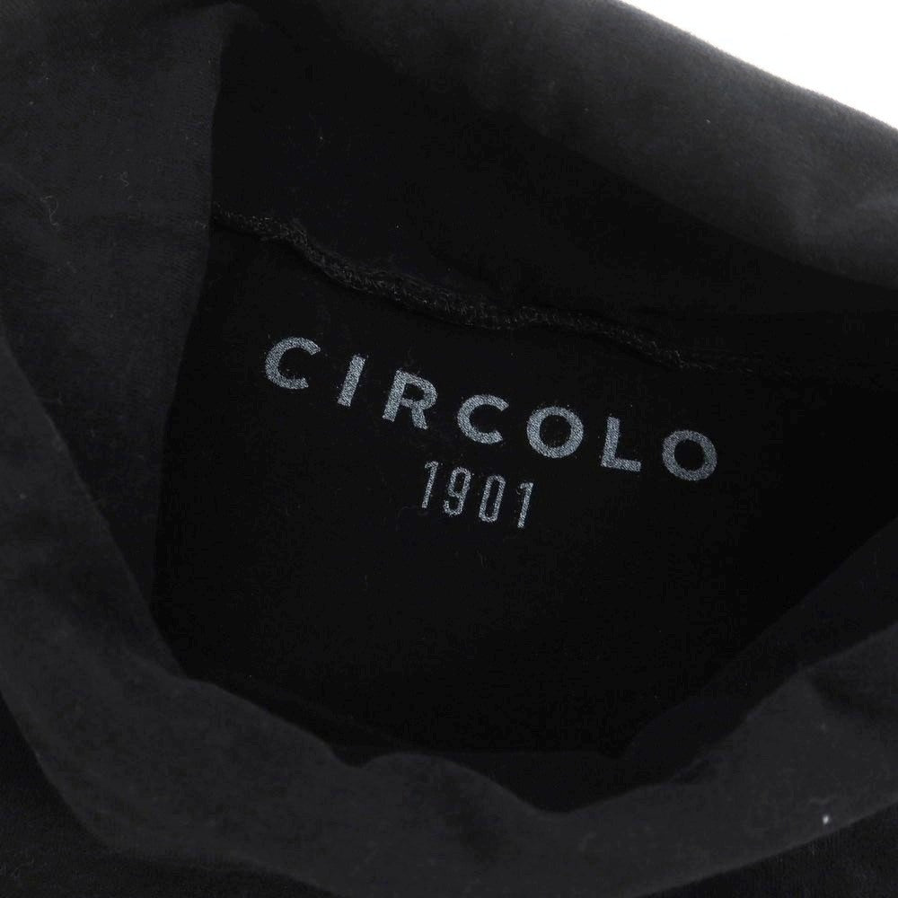 【中古】チルコロ1901 CIRCOLO 1901 コットン ジャージー タートルネック 長袖Ｔシャツ ブラック【 M 】【 状態ランクC 】【 メンズ 】