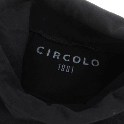 【中古】チルコロ1901 CIRCOLO 1901 コットン ジャージー タートルネック 長袖Ｔシャツ ブラック【 M 】【 状態ランクC 】【 メンズ 】