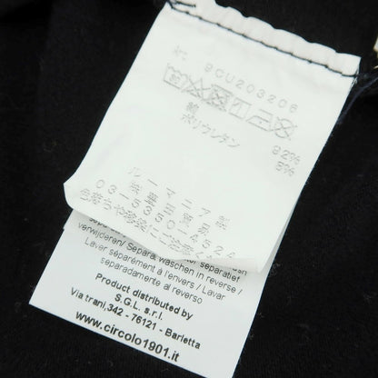 【中古】チルコロ1901 CIRCOLO 1901 コットン ジャージー タートルネック 長袖Ｔシャツ ブラック【 M 】【 状態ランクC 】【 メンズ 】