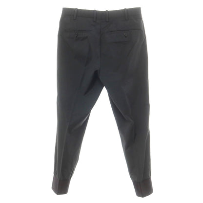 【中古】ニールバレット NEIL BARRETT ストレッチポリエステル リブパンツ ブラック【 44 】【 状態ランクC 】【 メンズ 】 [BPD]
