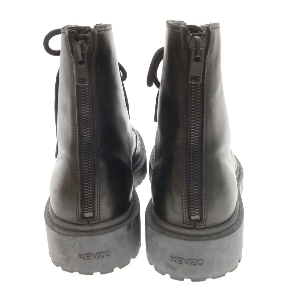 [Used] KENZO Leather Lace-up Boots Black [41] [Condition Rank B] [Men&