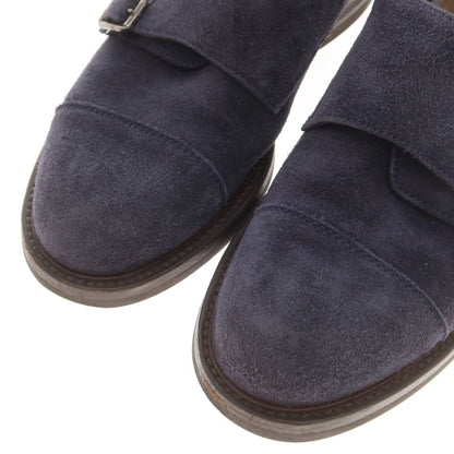 [Used] Brunello Cucinelli Suede Double Monk Dress Shoes Navy [40] [Condition Rank C] [Men&