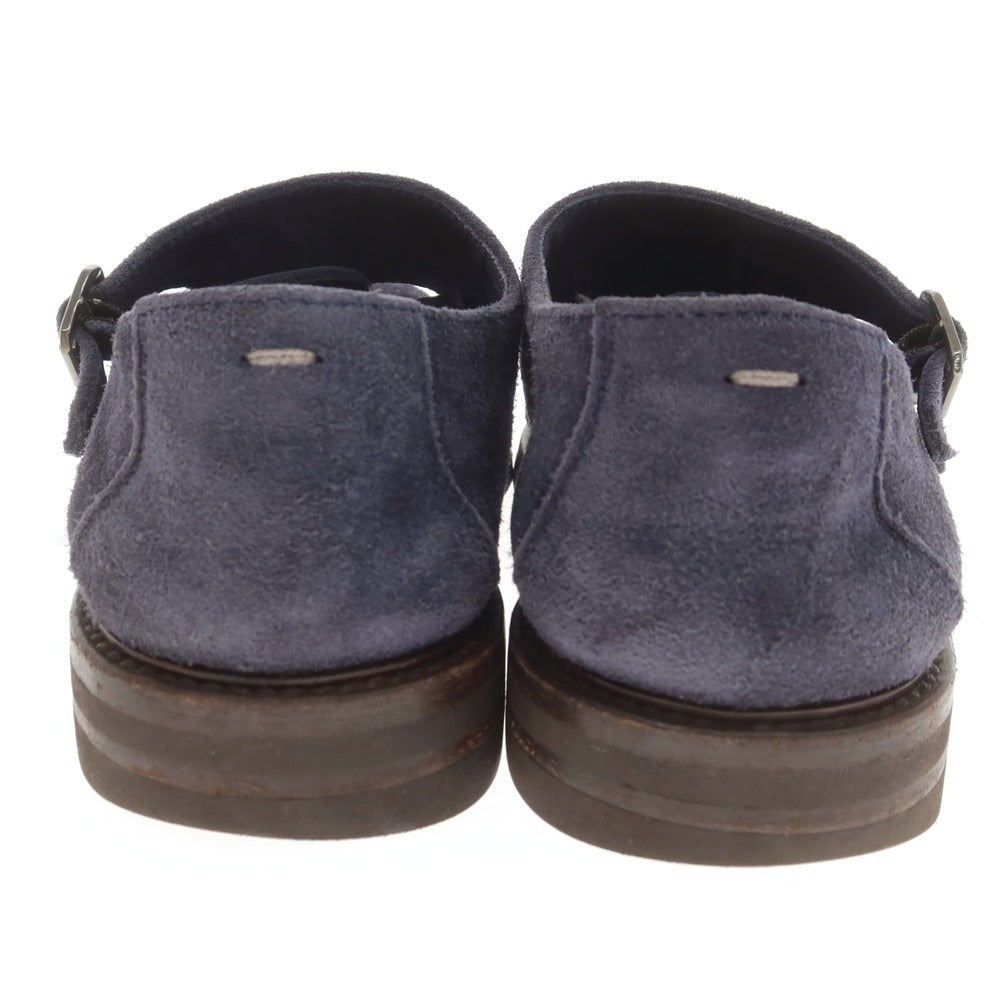 [Used] Brunello Cucinelli Suede Double Monk Dress Shoes Navy [40] [Condition Rank C] [Men&