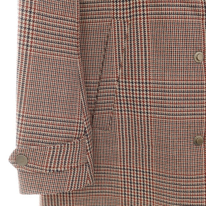 【中古】ディーゼルブラックゴールド DIESEL BLACK GOLD ウール グレンチェック ステンカラーコート ブラウンxネイビー【 46 】【 状態ランクB 】【 メンズ 】