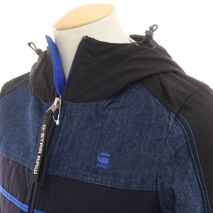 【中古】ジースターロウ G-STAR RAW ポリエステル デニム フーデッドブルゾン ネイビーxブラック【 XXS 】【 状態ランクA 】【 メンズ 】