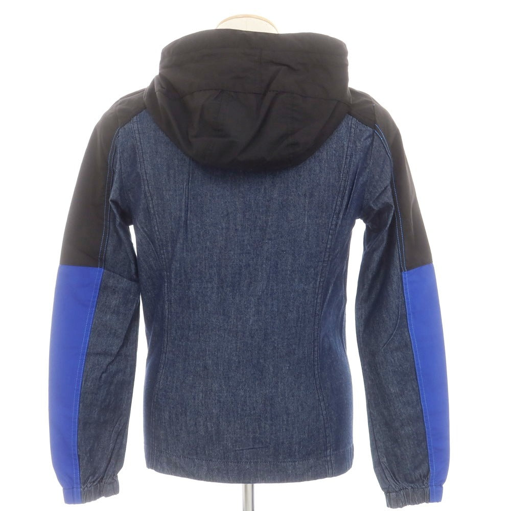 【中古】ジースターロウ G-STAR RAW ポリエステル デニム フーデッドブルゾン ネイビーxブラック【サイズXXS】【 状態ランクA 】【 メンズ 】[EPD]