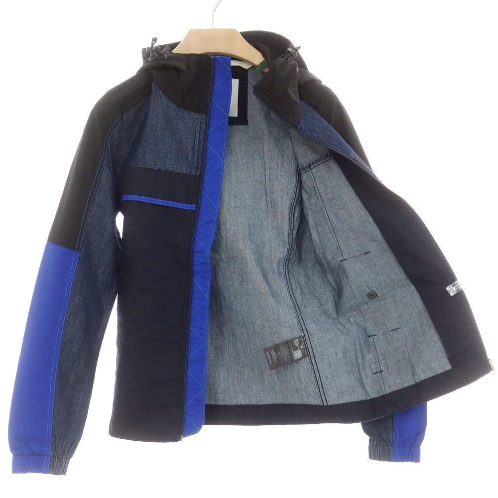 【中古】ジースターロウ G-STAR RAW ポリエステル デニム フーデッドブルゾン ネイビーxブラック【サイズXXS】【 状態ランクA 】【 メンズ 】[EPD]