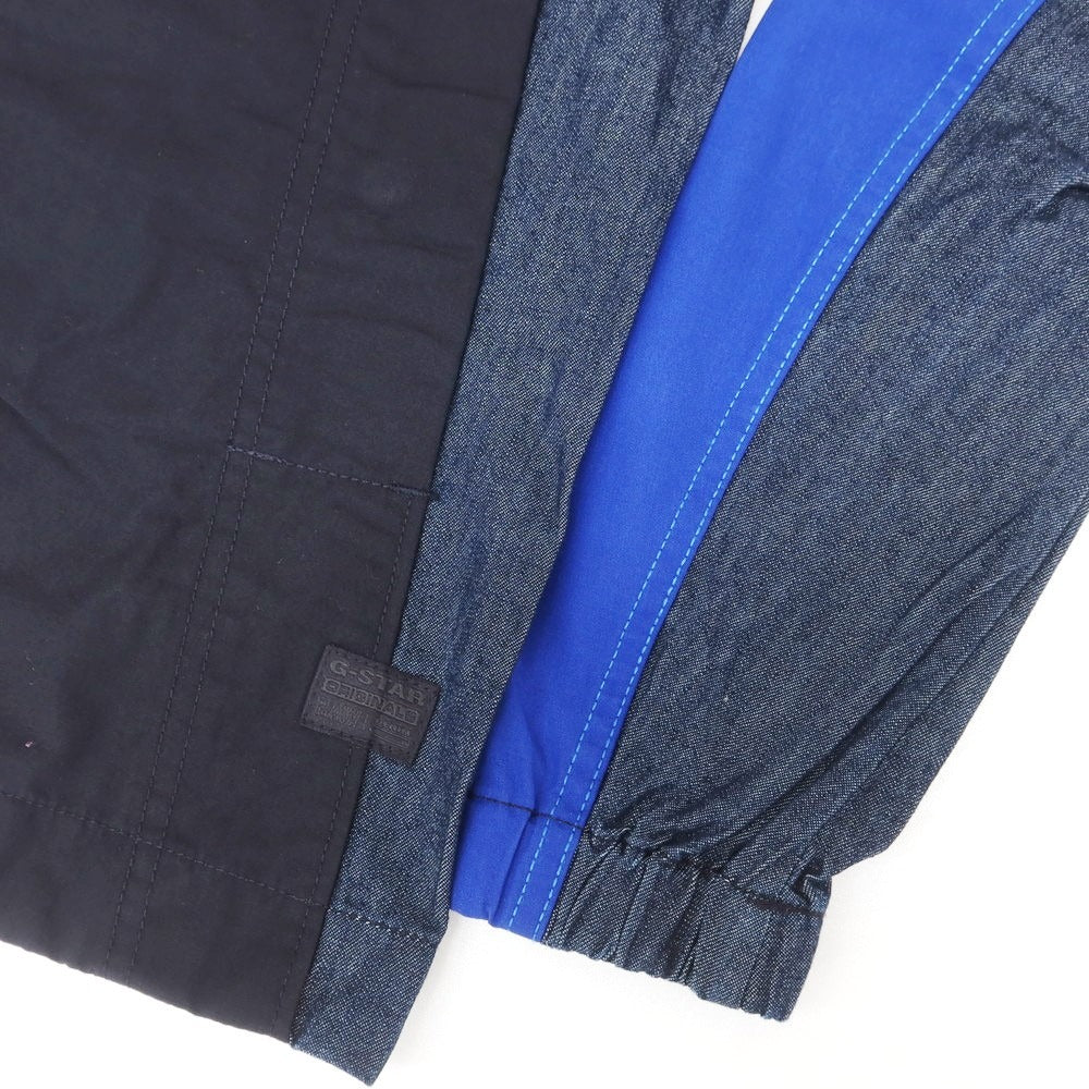【中古】ジースターロウ G-STAR RAW ポリエステル デニム フーデッドブルゾン ネイビーxブラック【サイズXXS】【 状態ランクA 】【 メンズ 】[EPD]