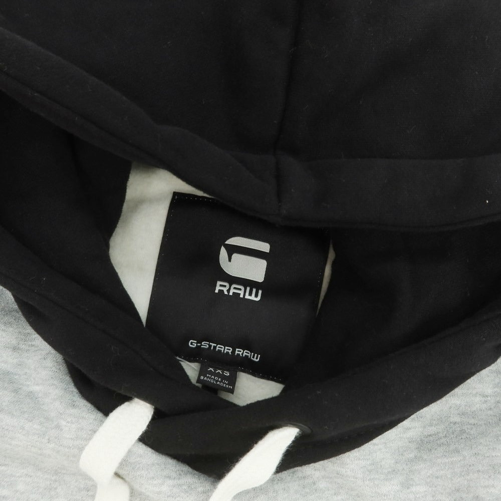 【中古】ジースターロウ G-STAR RAW コットンポリエステル プルオーバー パーカー グレーxホワイト【 XXS 】【 状態ランクA 】【 メンズ 】