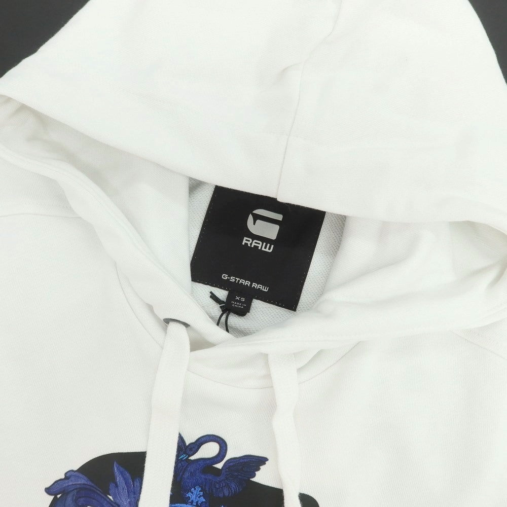 【中古】ジースターロウ G-STAR RAW コットンポリエステル プルオーバー パーカー ホワイト【 XS 】【 状態ランクA 】【 メンズ 】