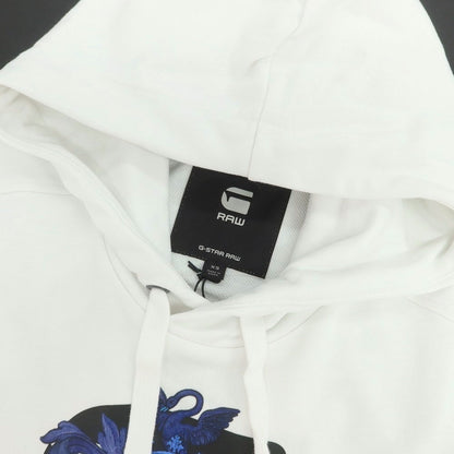 【中古】ジースターロウ G-STAR RAW コットンポリエステル プルオーバー パーカー ホワイト【 XS 】【 状態ランクA 】【 メンズ 】