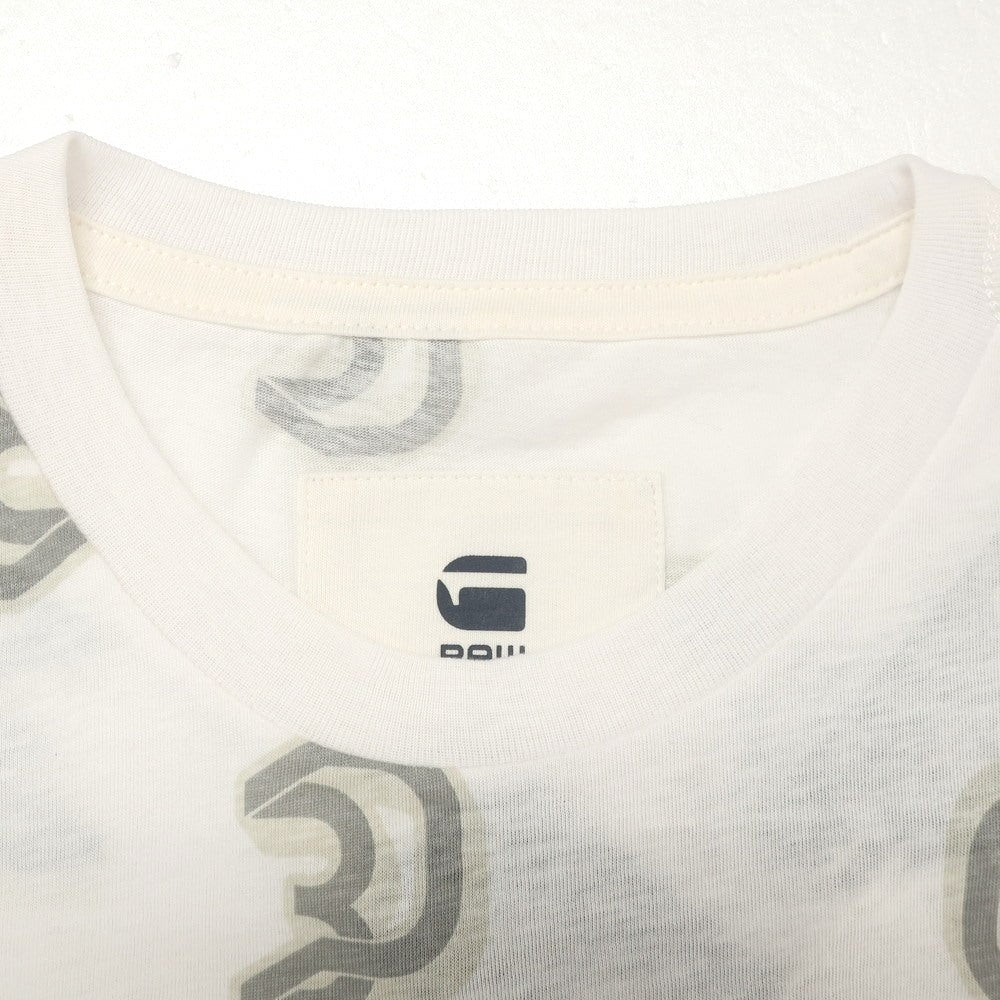 【中古】ジースターロウ G-STAR RAW コットンポリエステル クルーネック 半袖Ｔシャツ ホワイト【 XS 】【 状態ランクA 】【 メンズ 】