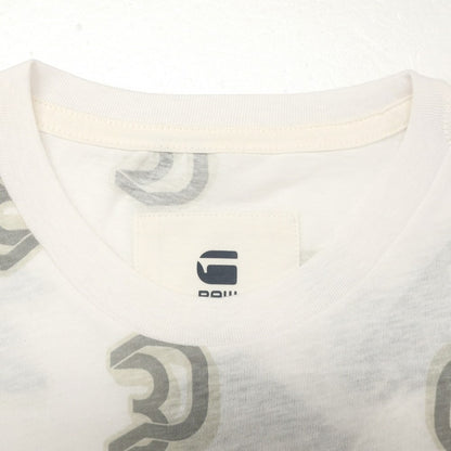 【中古】ジースターロウ G-STAR RAW コットンポリエステル クルーネック 半袖Ｔシャツ ホワイト【 XS 】【 状態ランクA 】【 メンズ 】