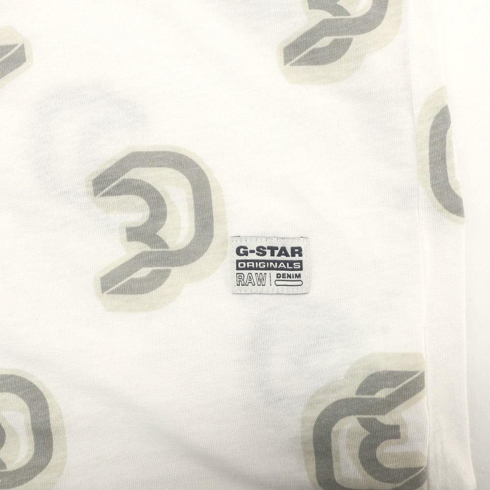 【中古】ジースターロウ G-STAR RAW コットンポリエステル クルーネック 半袖Ｔシャツ ホワイト【 XS 】【 状態ランクA 】【 メンズ 】