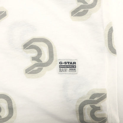 【中古】ジースターロウ G-STAR RAW コットンポリエステル クルーネック 半袖Ｔシャツ ホワイト【 XS 】【 状態ランクA 】【 メンズ 】