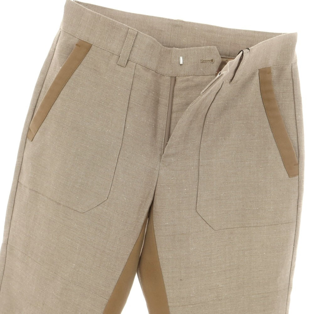 [Used] DOUBLE STANDARD CLOTHING Wool Hemp Slacks Pants Ash Brown [44] [Condition Rank A] [Men&