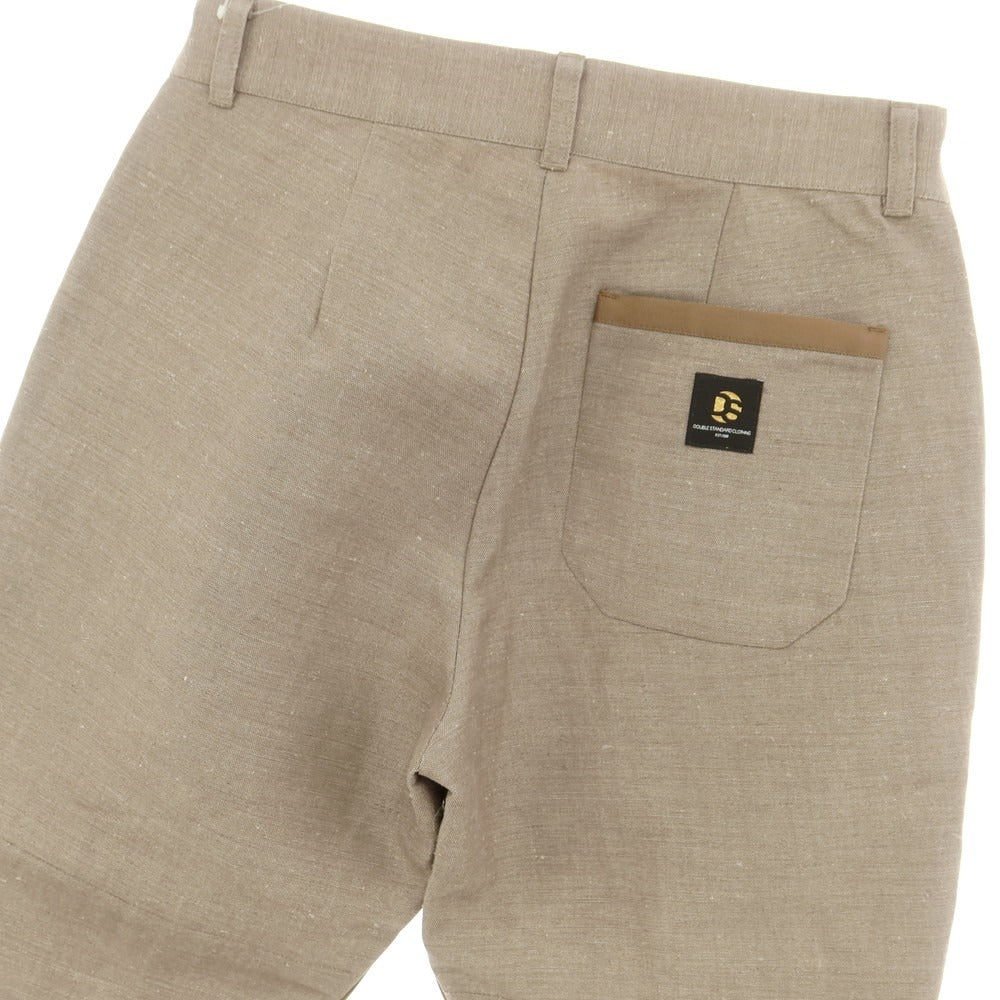 [Used] DOUBLE STANDARD CLOTHING Wool Hemp Slacks Pants Ash Brown [44] [Condition Rank A] [Men&