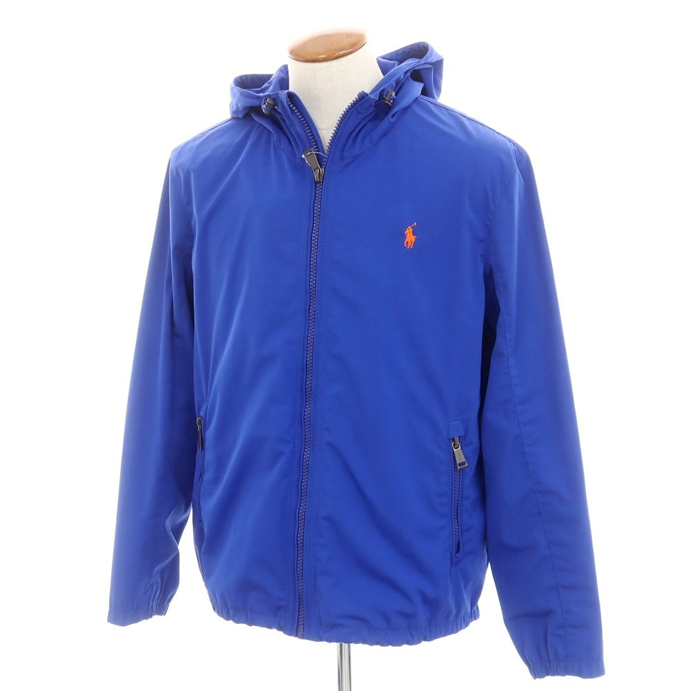【中古】ポロ ラルフローレン Polo Ralph Lauren ポリエステル フーデッドブルゾン ブルー【 M 】【 状態ランクC 】【 メンズ 】