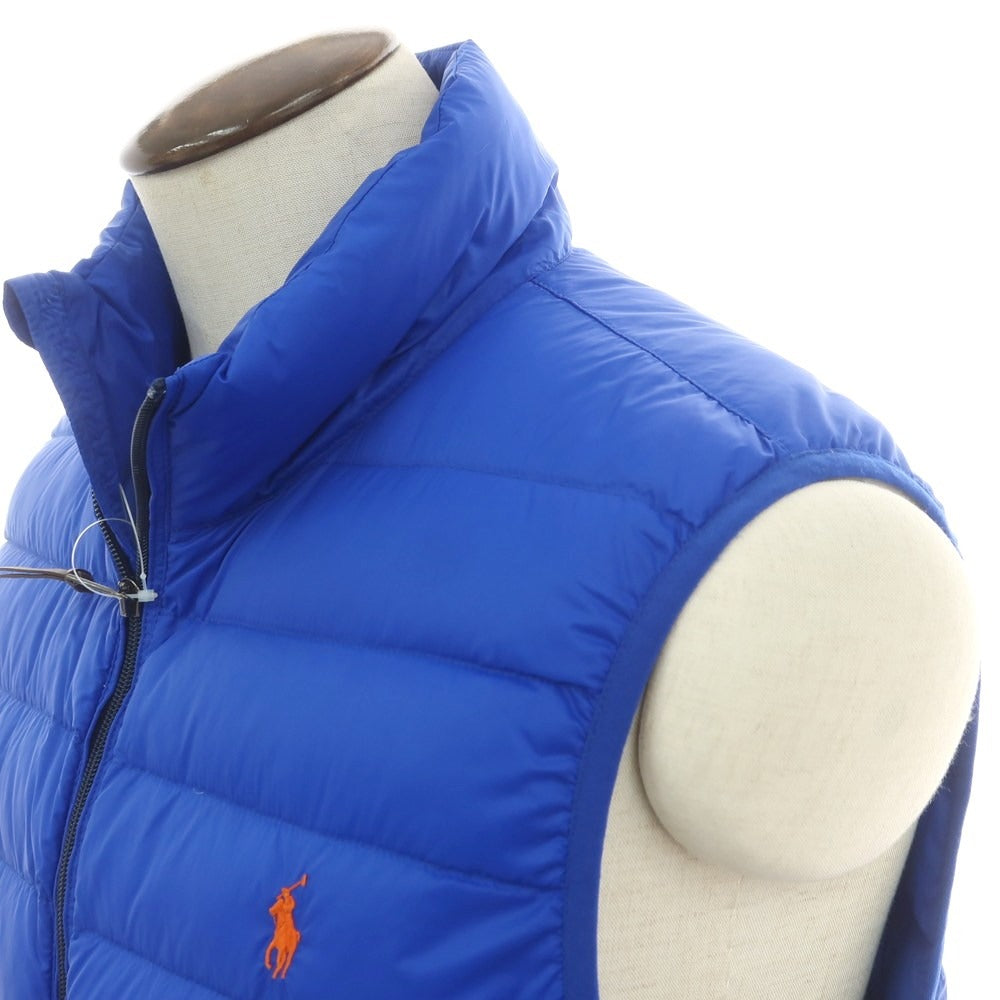 【中古】ポロ ラルフローレン Polo Ralph Lauren ナイロン ダウンベスト ブルー【 L 】【 状態ランクC 】【 メンズ 】