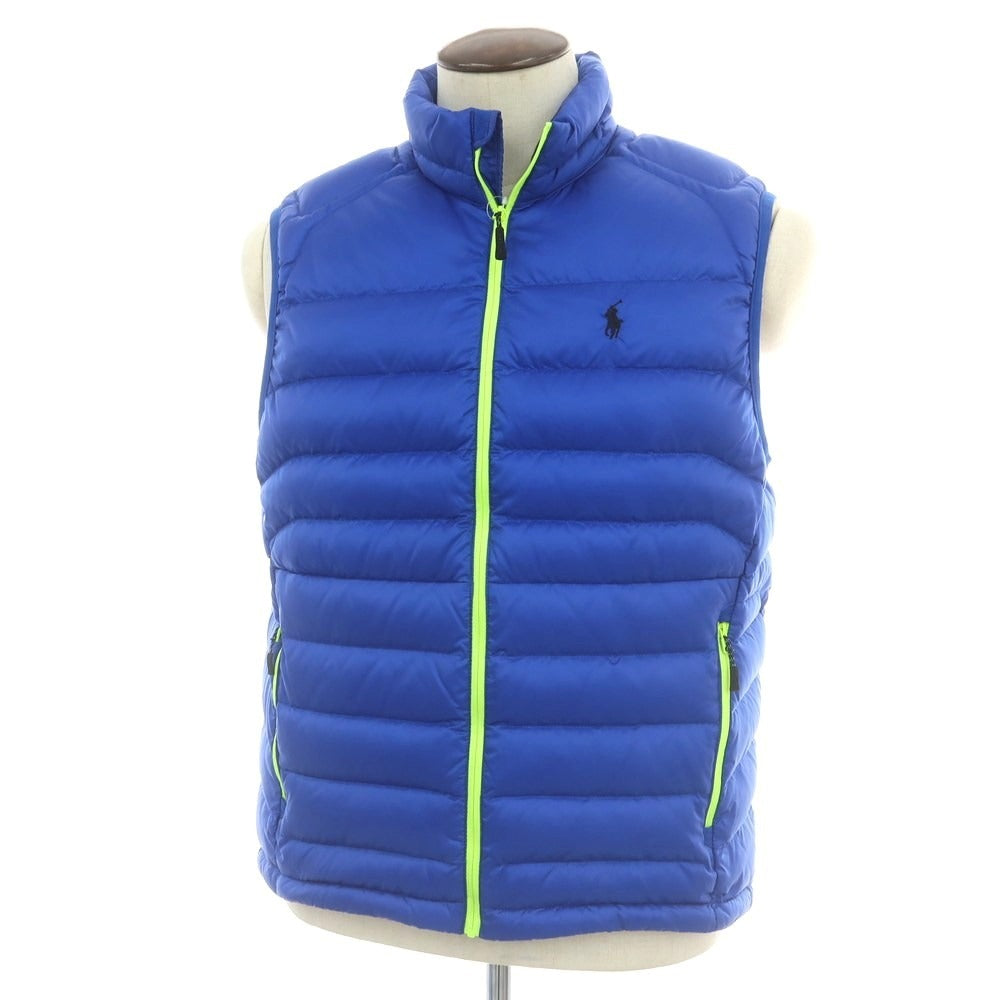 【中古】ポロ ラルフローレン Polo Ralph Lauren ナイロン ダウンベスト ブルー【 L 】【 状態ランクB 】【 メンズ 】