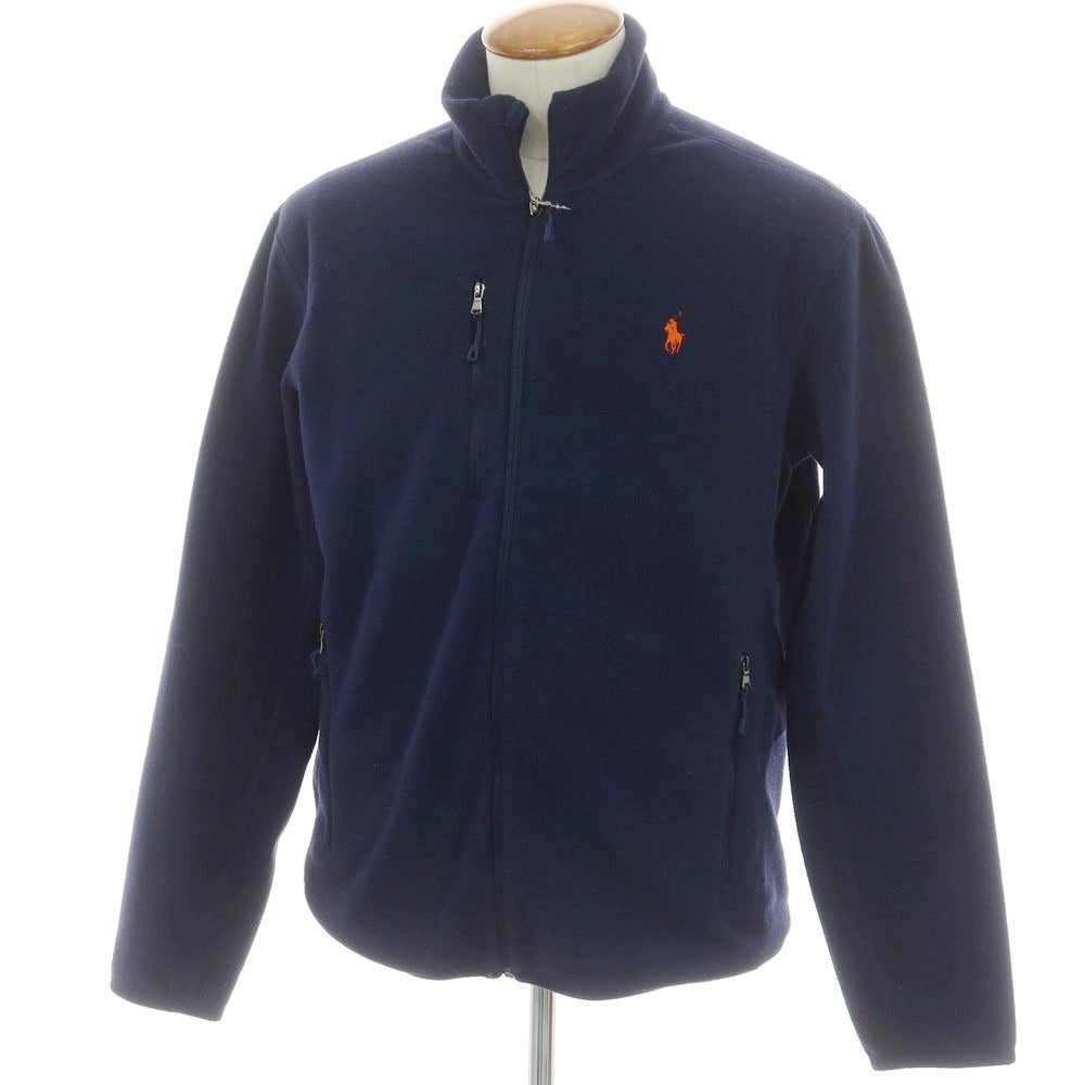 【中古】ポロ ラルフローレン Polo Ralph Lauren ジップアップ フリースジャケット ネイビー【 M 】【 状態ランクC 】【 メンズ 】