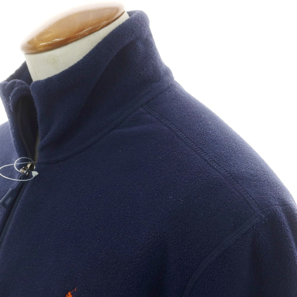 【中古】ポロ ラルフローレン Polo Ralph Lauren ジップアップ フリースジャケット ネイビー【 M 】【 状態ランクC 】【 メンズ 】