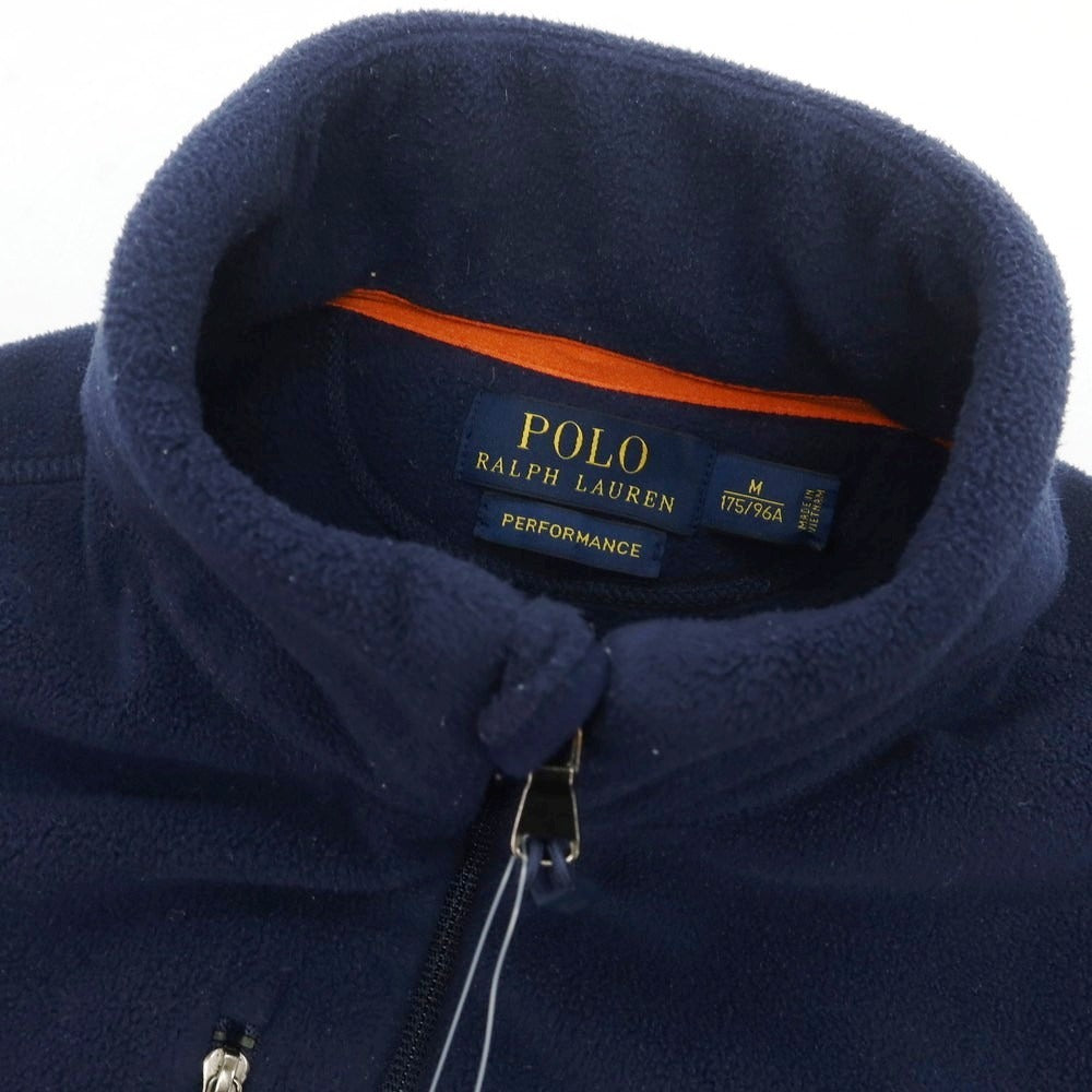 【中古】ポロ ラルフローレン Polo Ralph Lauren ジップアップ フリースジャケット ネイビー【 M 】【 状態ランクC 】【 メンズ 】