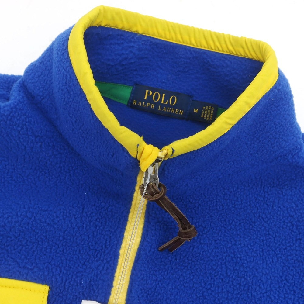 【中古】ポロ ラルフローレン Polo Ralph Lauren プルオーバー フリースジャケット ブルーxイエロー【 M 】【 状態ランクC 】【 メンズ 】